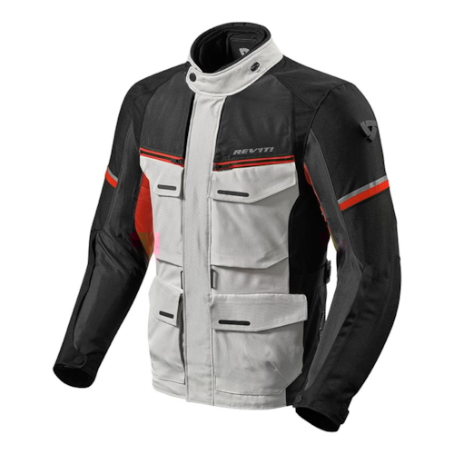 Revit Outback 3 Chaqueta de moto textil Gris Rojo S