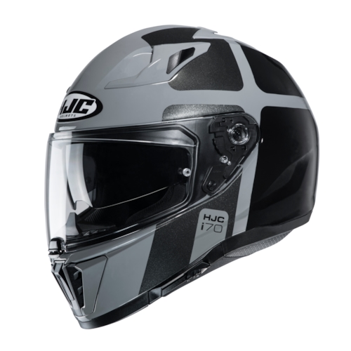 HJC I70 Prika, Integraalhelm voor op de moto, Grijs Zwart