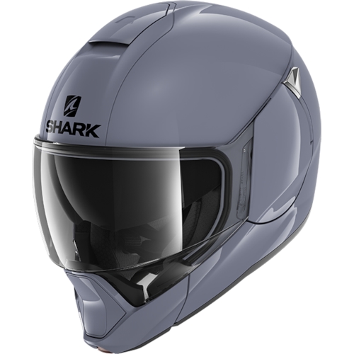SHARK Evojet Blank, Systeemhelm voor op de moto, Grafiet grijs S01