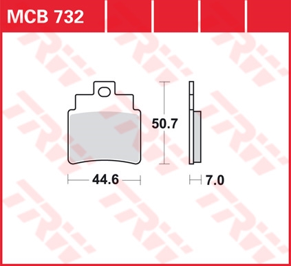 TRW SI Remblokken sinter metaal, en remschoenen voor de moto, MCB732SI