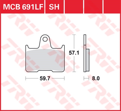 TRW Standaard remblokken, en remschoenen voor de moto, MCB691
