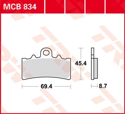 TRW Standaard remblokken, en remschoenen voor de moto, MCB834