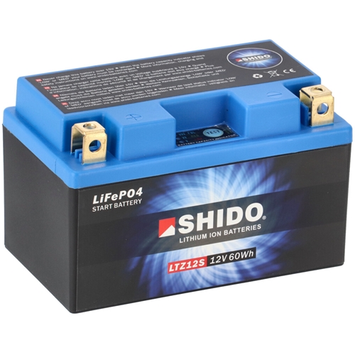 SHIDO Lithium-Ion batterij, Batterijen moto & scooter, LTZ12S