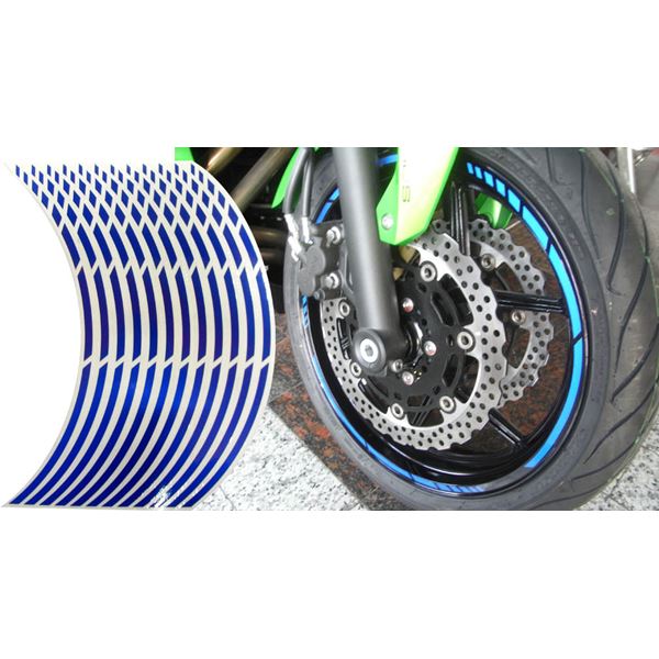 Scheermes Vermoorden Artefact KEITI Voorgevormde wiel stickers Blauw reflecterend - Velgenstrips voor de  moto | RAD