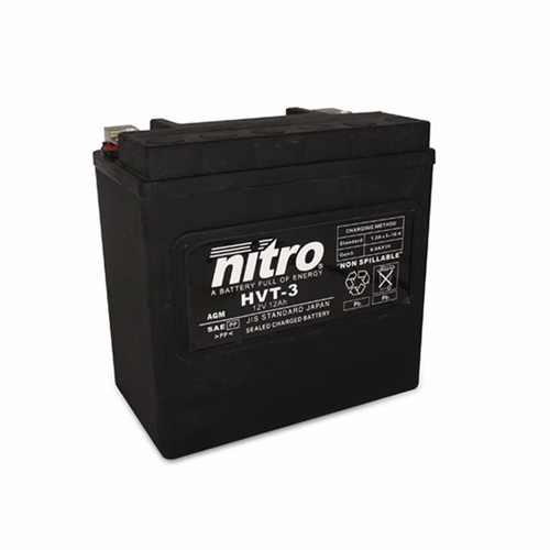 NITRO Gesloten batterij onderhoudsvrij, Batterijen moto & scooter, HVT-03-SLA
