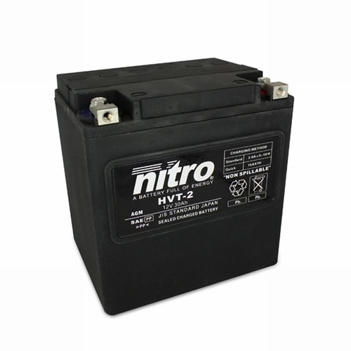 NITRO Gesloten batterij onderhoudsvrij, Batterijen moto & scooter, HVT-02-SLA