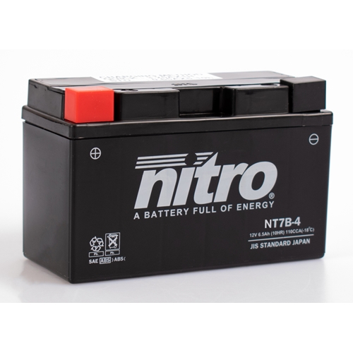 NITRO Gesloten batterij onderhoudsvrij, Batterijen moto & scooter, NT7B-4-SLA