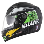SHARK : S700-S REDDING VALENCIA - Mat Noir-Vert-Jaune-Blanc