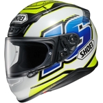 SHOEI : NXR Cluzel - Blanc-Jaune-Blue TC3