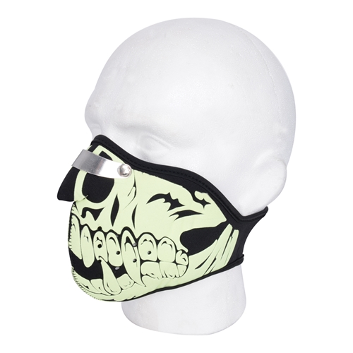 OXFORD Mask Neopreen, Gezichtsmasker voor op de moto, Glow Skull