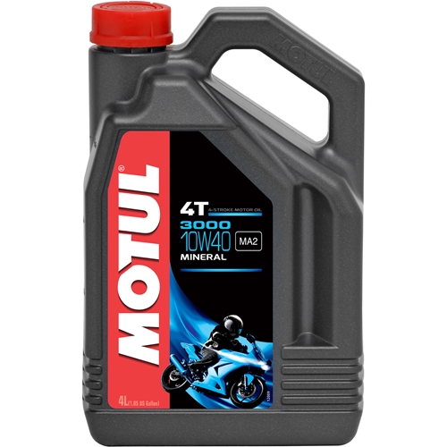 MOTUL 10W-40 mineraal 3000, Motorolie 4T, 4 liter