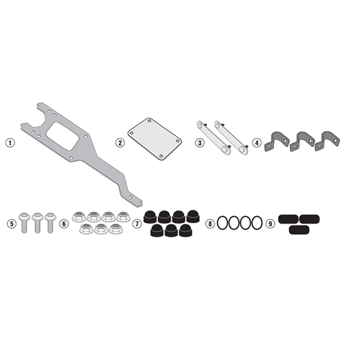 GIVI Specifieke montagekit voor toolbox S250, Motorspecifieke bagage, TL5134KIT