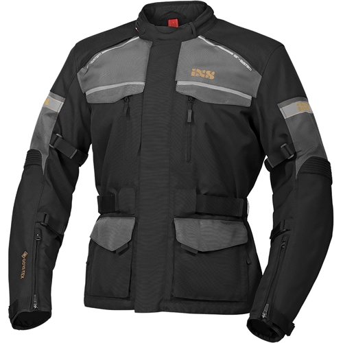 IXS Classic-GTX jacket, Gore-Tex® motorjas heren, Zwart Grijs