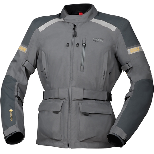 IXS Master-GTX jacket, Gore-Tex® motorjas heren, Lichtgrijs Donkergrijs