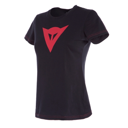 DAINESE Speed Demon Lady, T-shirts voor de motorfietsrijder, Zwart-Rood