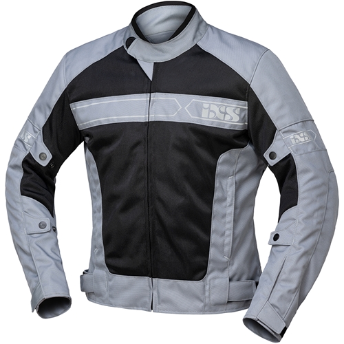 IXS Evo-Air jacket, Doorwaai motorjas heren, Grijs Zwart