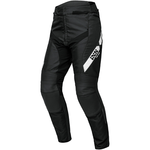 IXS RS-500 1.0 pants, Leder motorbroek heren, Zwart Wit