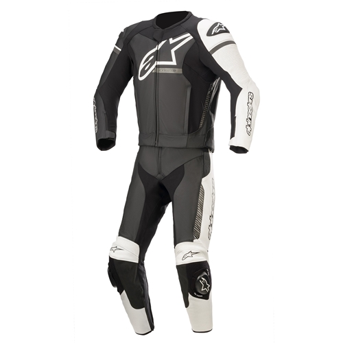 ALPINESTARS GP Force Phantom 2PC Suit, 2-delig motorpak, Zwart-Wit-Metallic Grijs