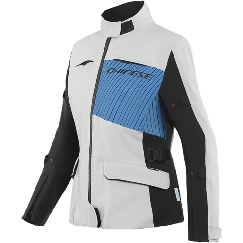 DAINESE Tonale Lady D-Dry XT jacket, Textiel motorjas dames, Grijs-Blauw-Zwart