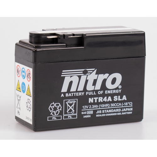 NITRO Gesloten batterij onderhoudsvrij, Batterijen moto & scooter, NTR4A-SLA