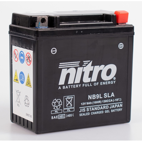 NITRO Gesloten batterij onderhoudsvrij, Batterijen moto & scooter, NB9L-SLA