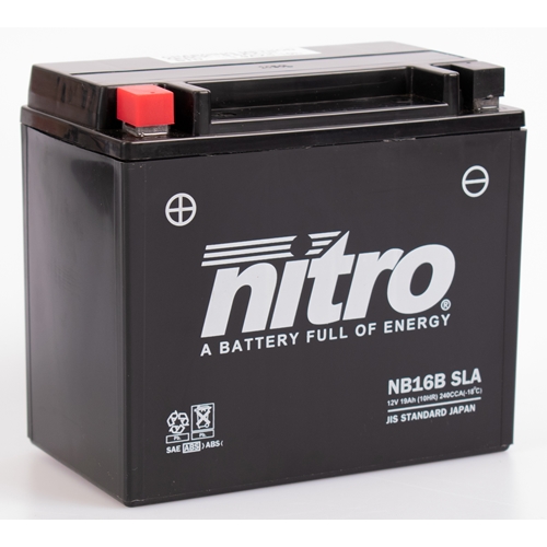 NITRO Gesloten batterij onderhoudsvrij, Batterijen moto & scooter, NB16B-SLA