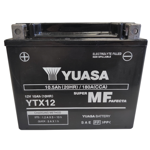 YUASA Gesloten batterij onderhoudsvrij, Batterijen moto & scooter, YTX12