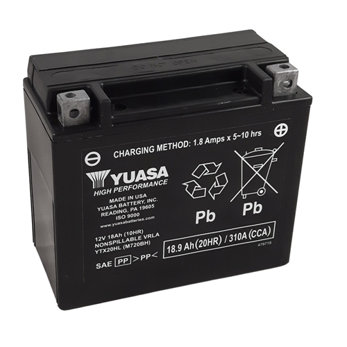 YUASA Gesloten batterij onderhoudsvrij, Batterijen moto & scooter, YTX20HL