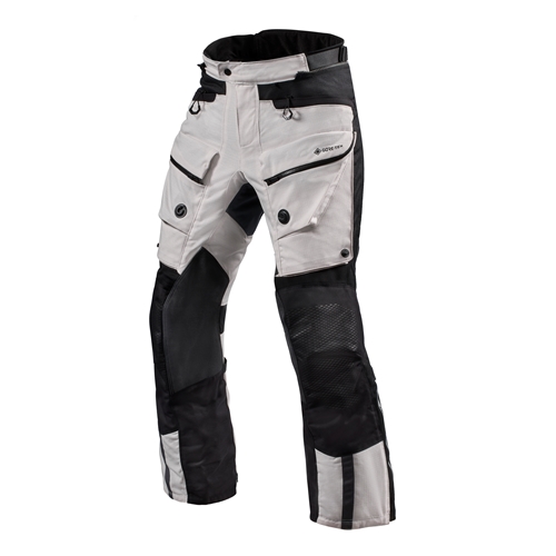 REV'IT! Defender 3 GTX pants, Gore-Tex® motorbroek heren, Zilver Zwart lang