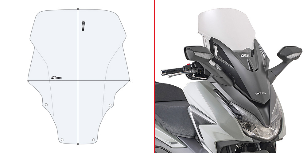 GIVI Verhoogd transparant windscherm - ST D1187ST - Windscherm moto en  scooter | RAD