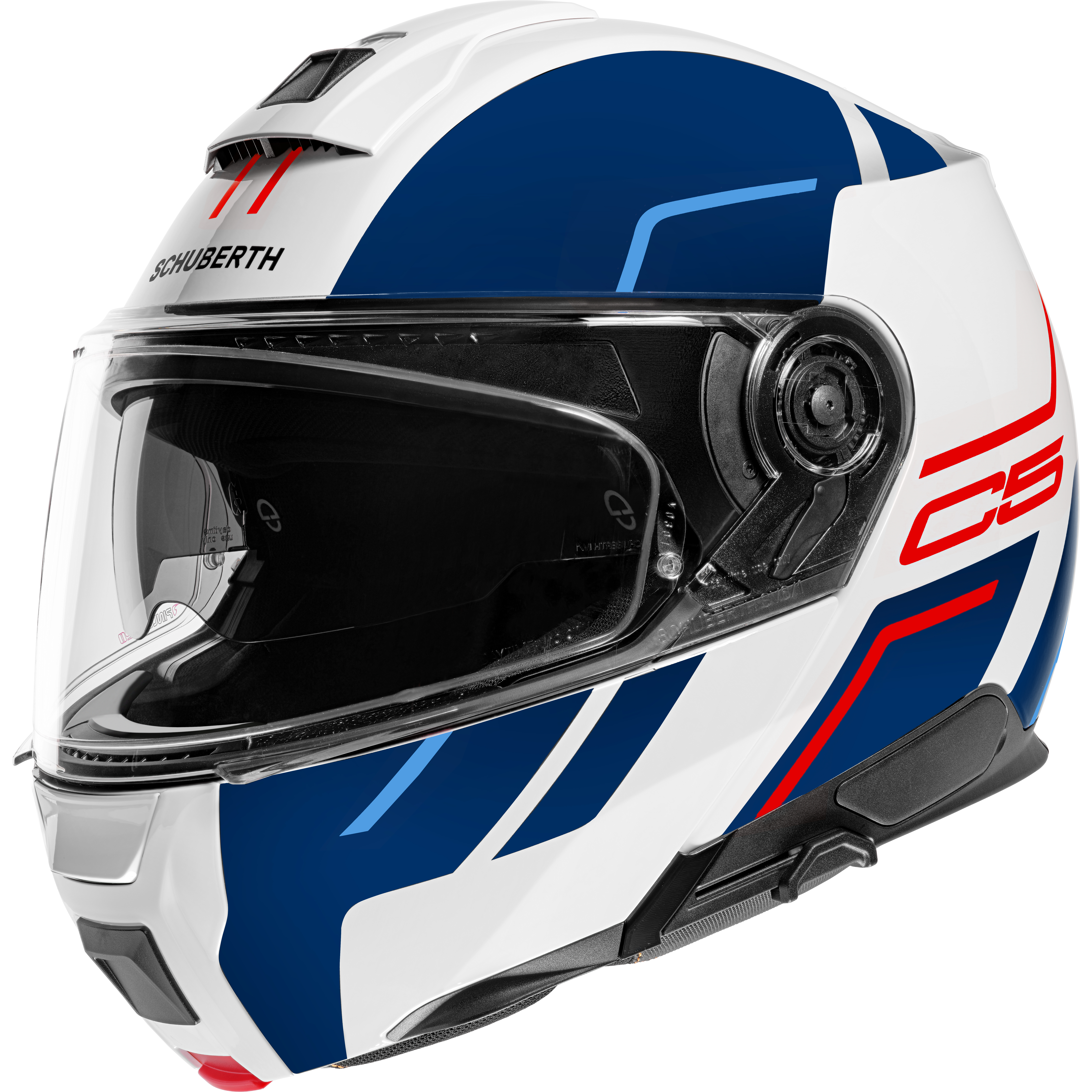 SCHUBERTH C5 Master Wit - Blauw - Systeemhelm | RAD