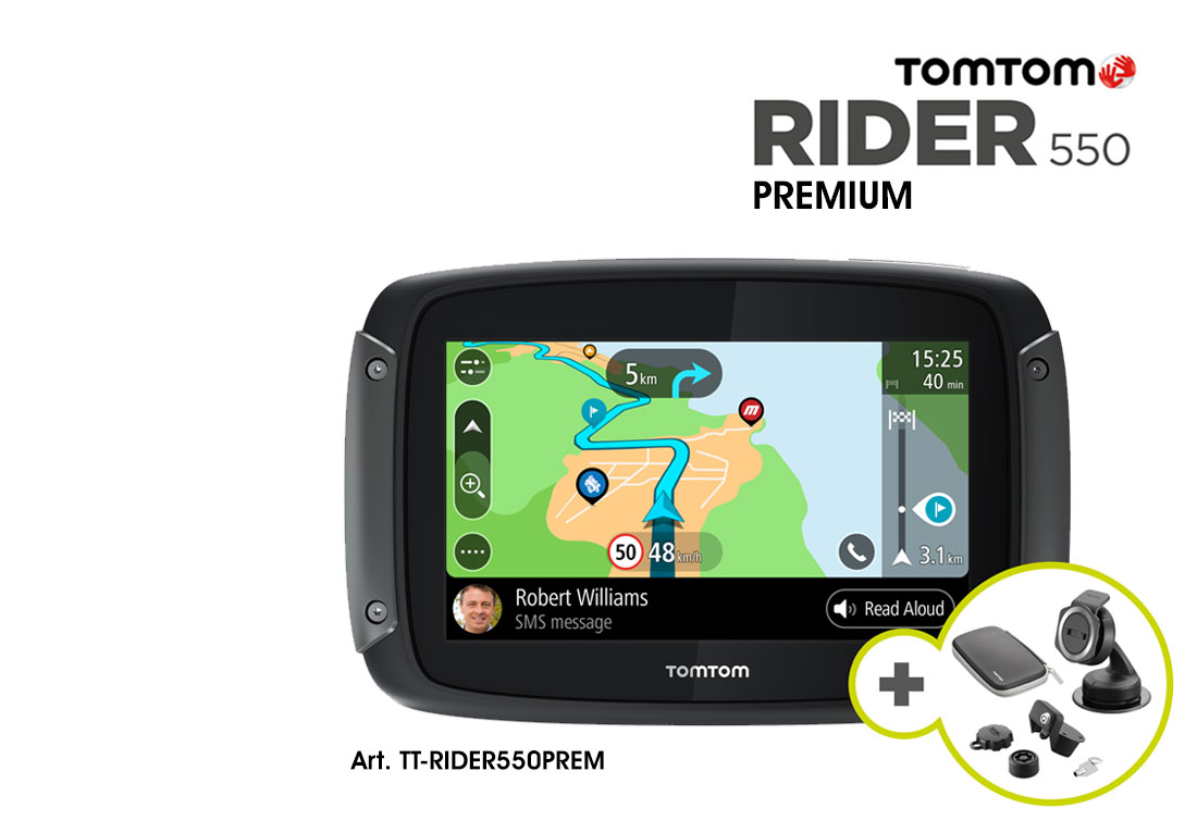2 appareils GPS TomTom Rider 550 Premium Headerfr51