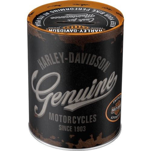 Tirelire Métal Rétro Nostalgic-Art – Logo Harley-Davidson – Boîte Vintage