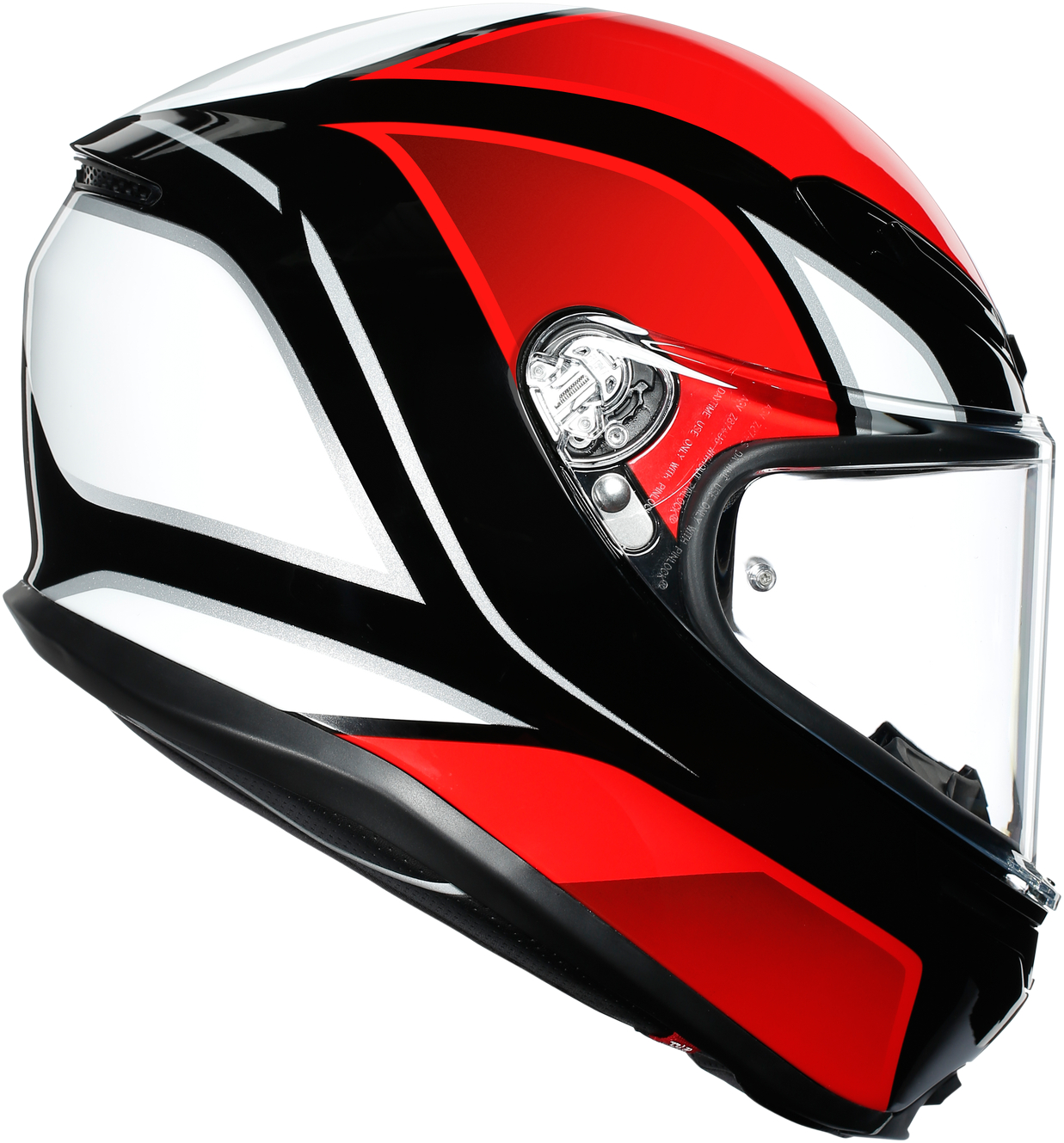 AGV Casque Intégral AGV K6 Hyphen Noir Blanc Rouge TAILLE S Helmet 